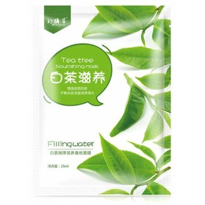 Тканевая маска для лица HuanYanCao с экстрактом листьев чайного дерева,питательная, 25 мл.