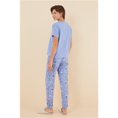 Pijama 100% algodón Snoopy azul