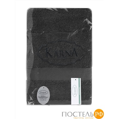 3568 Полотенца махровое "KARNA" AREL 70х140 см 1/1 Темно-коричневый