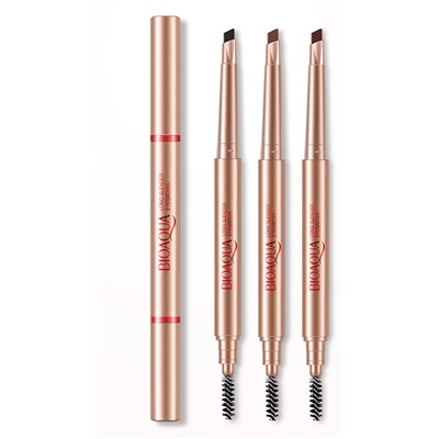 Sale!!! Автоматический карандаш для бровей BIOAQUA Double Plastic Pencil 0,4 гр. ТОН 012 светло-коричневый