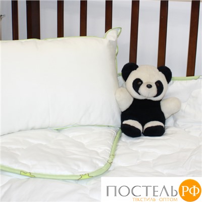 БМ-О-1-3 Одеяло "Бамбуковый медвежонок" 110х140 стеганое всесезонное, декор кружевом, 300 гр/м2