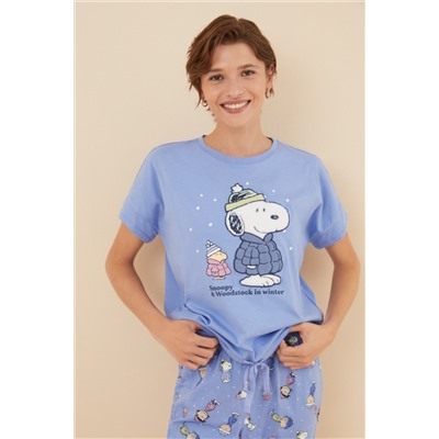 Pijama 100% algodón Snoopy azul