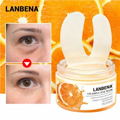 LANBENA Маски-патчи для зоны вокруг глаз с витамином С, 50 шт.