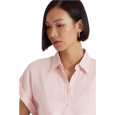 LAUREN Ralph Lauren Striped Linen Dolman-Sleeve Shirt
