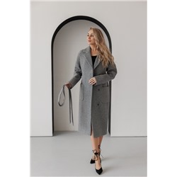 Пальто женское демисезонное 20550Р (серый полоска)