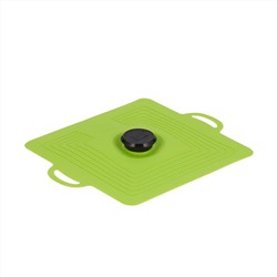 9364 GIPFEL Крышка силиконовая MAGDALINA, квадратная для сковород гриль, 32х32см. Цвет: зеленый