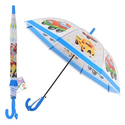 Зонт детский "Любимые машинки", полуавтоматический, диаметр 80 см