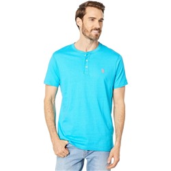U.S. POLO ASSN. Short Sleeve Small Pony Solid Henley Knit Shirt