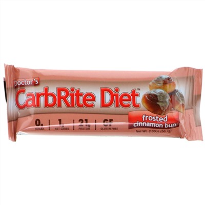 Universal Nutrition, Doctor's CarbRite Diet Bars, Frosted Cinnamon Bun, 12 Bars, 2.00 oz (56.7 g) Each