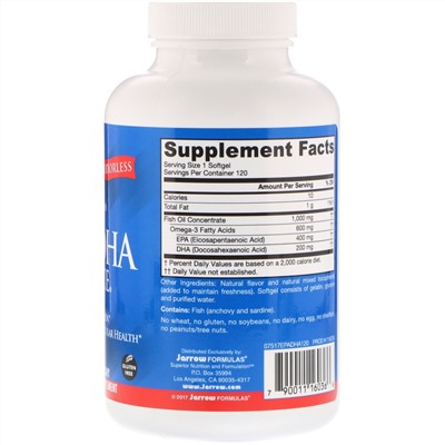 Jarrow Formulas, EPA-DHA Balance, 120 мягких таблеток