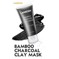 Lanbena Маска для лица с бамбуковым углем и минеральной глиной,  Bamboo Charcoal clay Mask deep clean, глубоко-очищающая, 50 гр.