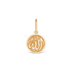 Подвеска из золочёного серебра - символ Аллаха м-50103100-з