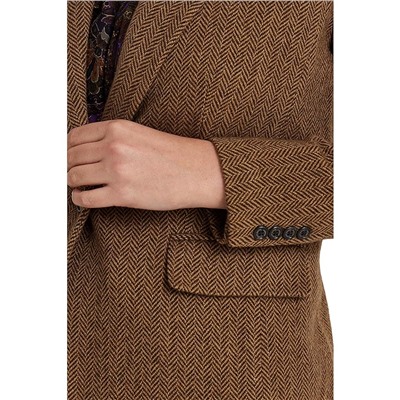 LAUREN Ralph Lauren Plus-Size Wool-Blend Herringbone Blazer