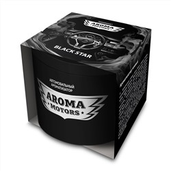 АС-0171 Ароматизатор гелевый «Aroma Motors» BLACK STAR в картонной упаковке (круглый) 100мл