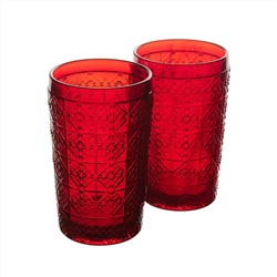 51527 GIPFEL Набор стаканов VINSANTO 2 шт, 350 мл. Материал: стекло. Цвет: красный.