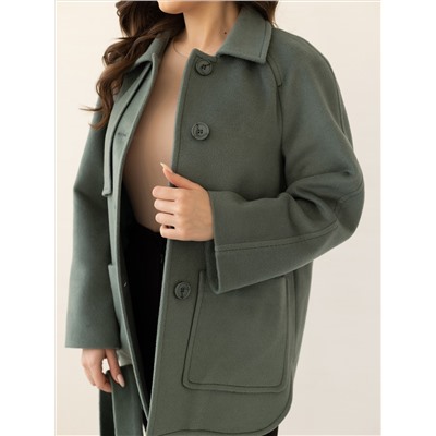 Пальто женское демисезонное 25010 (олива)