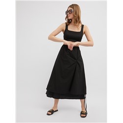 Двуслойная чёрная юбка Wendy Trendy