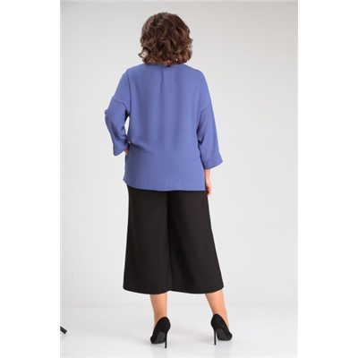 Блуза, брюки  Michel chic артикул 1350 синий-черный