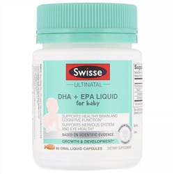Swisse, Ultinatal, DHA + EPA Liquid for Baby, 60 Oral Liquid Capsules