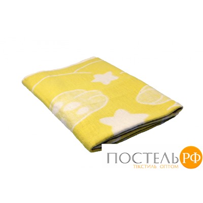 Одеяло байковое арт. 6 Заяц желтый 100x140