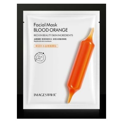 IMAGES, Антивозрастная,тканевая маска для лица, с экстрактом красного апельсина , 25 гр.