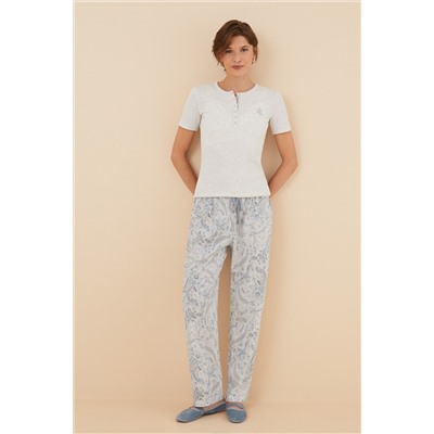 Pijama pantalón largo 100% algodón Paisley