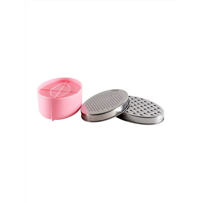 5397 GIPFEL Терка с контейнером SONNA 17х12см. Материал: нерж сталь, пластик. Цвет: розовый.