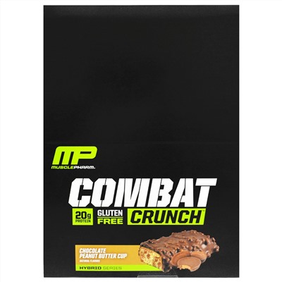 MusclePharm, Combat Crunch, Chocolate Peanut Butter Cup, 12 Bars