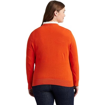 LAUREN Ralph Lauren Plus-Size Cotton-Blend Sweater