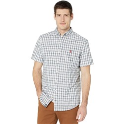 U.S. POLO ASSN. Short Sleeve Classic Fit Ikat Pattern Woven Shirt