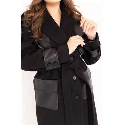 Пальто женское демисезонное 24337 (черный)