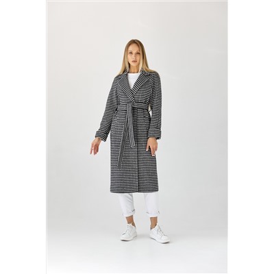 Пальто женское демисезонное 22555 (черно-белый)