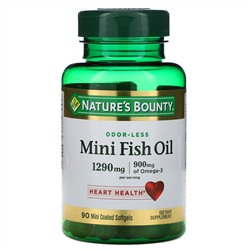 Nature's Bounty, Мини-рыбий жир, 1290 мг, 90 мягких желатиновых мини-капсул
