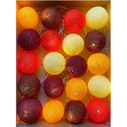 Гирлянда из 10 нитяных шариков "Грильяж"