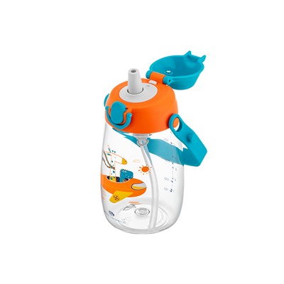 Бутылка для воды 500 мл 8*8*16,5 см "Оранжевая"