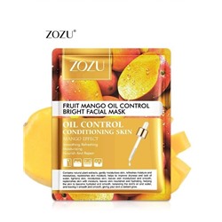 Zozu, Тонизирующая и себорегулирующая тканевая маска для лица с экстрактом манго, 25 гр.