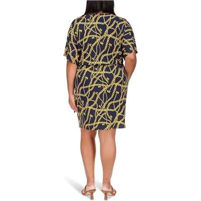 MICHAEL Michael Kors Plus Size Print Tie Faux Wrap Dress