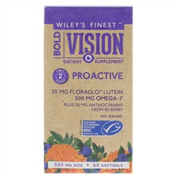 Wiley's Finest, Bold Vision, Proactive, 60 Softgels