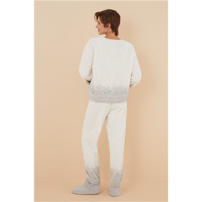Pijama largo polar mousse estampado tricot