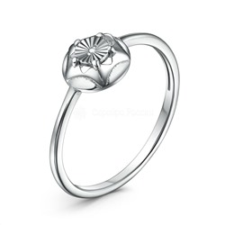 Кольцо из серебра с бриллиантом родированное 1-430р110