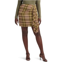 LAUREN Ralph Lauren Plus Size Plaid Ruffle-Trim Georgette Skirt