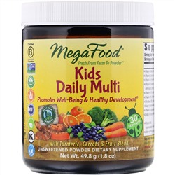 MegaFood, Kids Daily Multi Powder, Unsweetened, 1.8 oz (49.8 g)