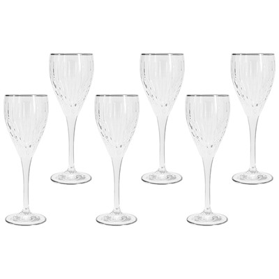 Набор бокалов для вина Пиза серебро, 0,25 л, 6 шт, 61161
