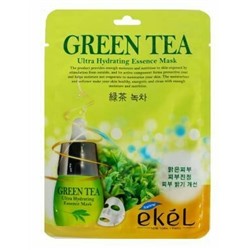 Корейская Маска с экстрактом зеленого чая противовоспалительный и антиоксидантный эффект,  Ekel Green Tea Ultra Hydrating Mask, 25 мл.