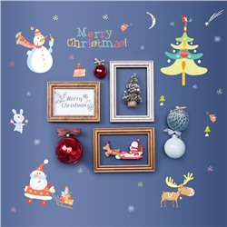 Наклейка многоразовая интерьерная «Сказочное Рождество»