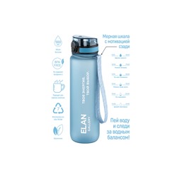 Бутылка для воды 1000 мл 7,8*7,8*28,5 см "Style Matte" мотивационная голубая пастель