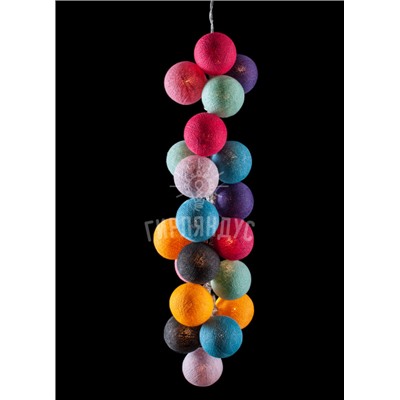 Гирлянда из 20 нитяных шариков "Карамболь"