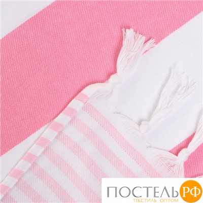 Полотенце Пештемаль LoveLife "Полоски", цв. розовый, 100х180 см, 100% хлопок, 180 г/м2 9821830