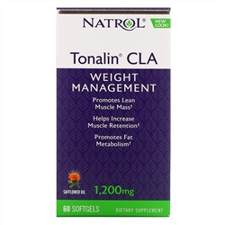 Natrol, Tonalin CLA, конъюгированная линолевая кислота (КЛК), 1200 мг, 60 мягких таблеток