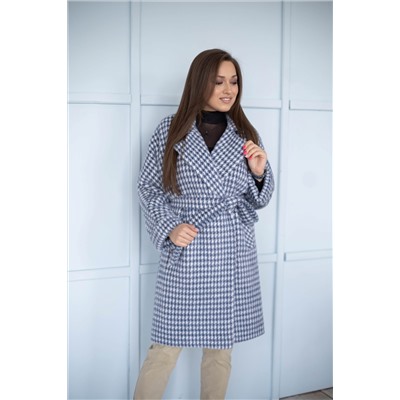 Пальто женское демисезонное 22480  (grey blue)